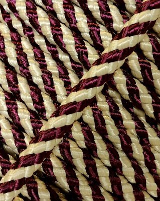 Djembe PES rope 5 mm Spiral Wine / beige 20 m