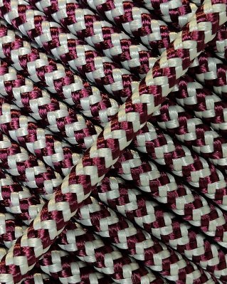 Djembe PES rope 5 mm Herringbone Wine / grey 20 m