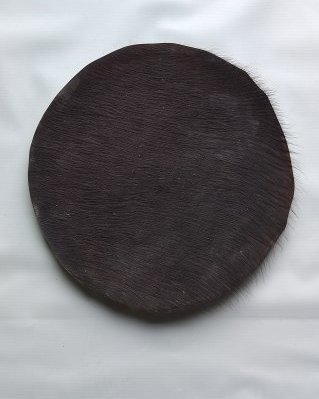 Very very thick drum steer / bull / buffalo skin with hair M