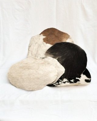 Second choice drum cow skin with hair Pack of 5 S