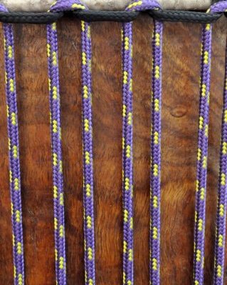 Reinforced djembe drum rope 5 mm Violet / Sunflower yellow 100 m