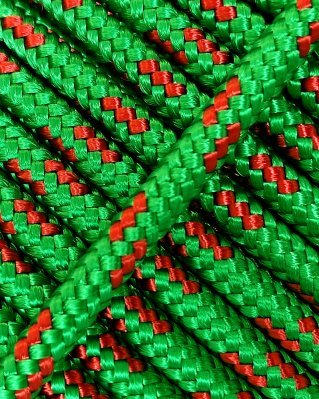 Reinforced djembe drum rope 5 mm Green / Red 100 m