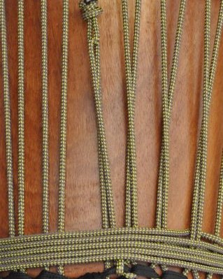 Djembe PES rope 5 mm Checkerboard Sunflower yellow / violet 100 m