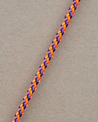 Djembe PES rope 5 mm Diagonale Fluo orange / violet 100 m