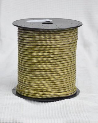 Djembe PES rope 5 mm Checkerboard Sunflower yellow / violet 100 m