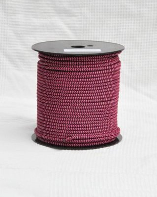 Djembe PES rope 5 mm Zigzag Raspberry / black 100 m