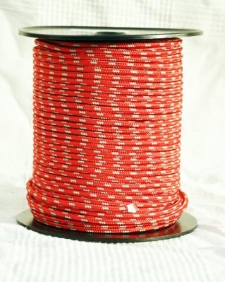 Djembe PES rope 6 mm Red / grey 100 m