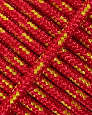 Reinforced djembe drum rope 5 mm Red / Sunflower yellow 20 m