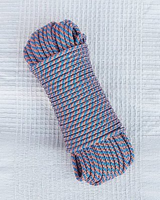 Djembe PES rope 5 mm Spiral Blue / copper 20 m