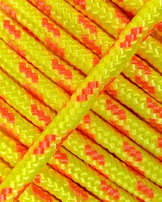 Reinforced djembe drum rope 4 mm Fluo yellow / Orange 100 m