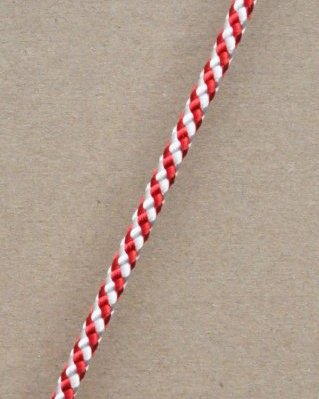 Djembe PES rope 5 mm Diagonale Red white 100 m