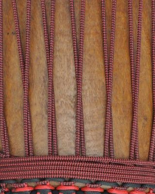 Djembe PES rope 5 mm Checkerboard Red / black 100 m