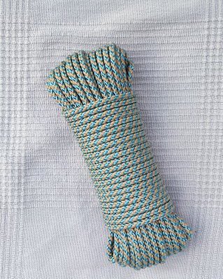 Djembe PES rope 5 mm Spiral Pastel blue / beige 20 m