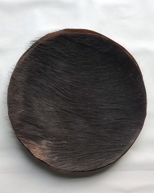 Very thick drum steer / bull / buffalo skin with hair L