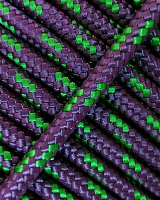 Reinforced djembe drum rope 5 mm Violet / Green 20 m