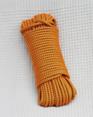 Djembe PES rope 5 mm Herringbone Fluo orange / green 20 m