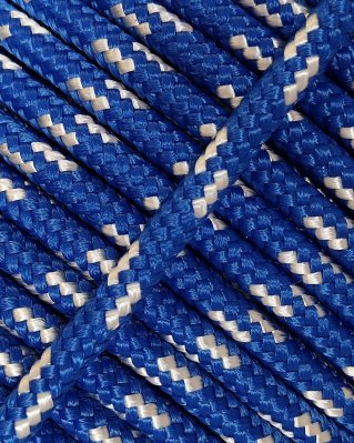 Reinforced djembe drum rope 5 mm Bleu de France / Ecru 100 m
