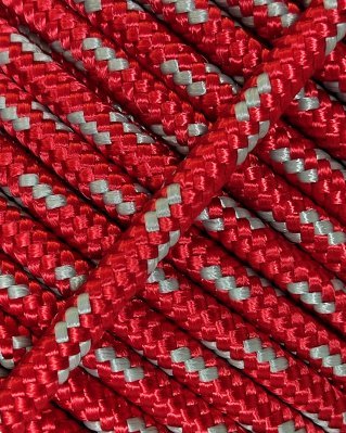 Reinforced djembe drum rope 5 mm Red / Grey 100 m