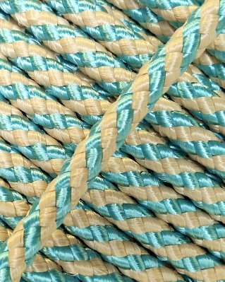 Djembe PES rope 5 mm Spiral Pastel blue / beige 20 m