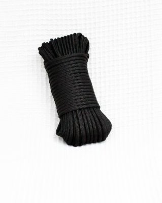 PA hollow djembe drum rope 4 mm Black 20 m