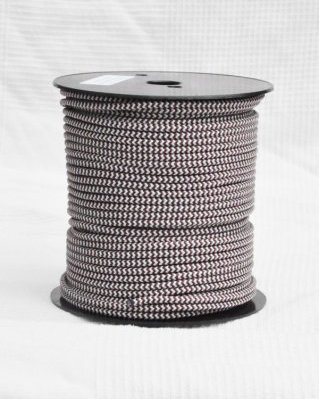 Djembe PES rope 5 mm Zigzag Wine / grey 100 m