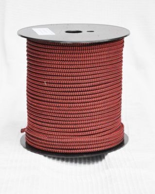 Djembe PES rope 5 mm Checkerboard Red / black 100 m
