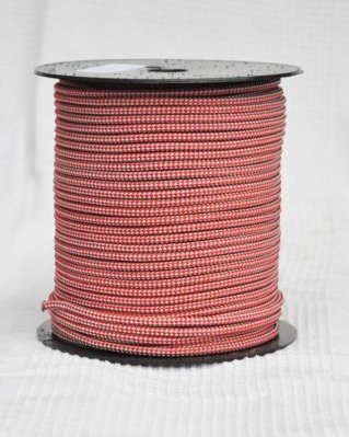 Djembe PES rope 5 mm Checkerboard Red / grey 100 m