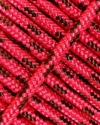 Reinforced djembe drum rope 5 mm Raspberry / Brown 20 m