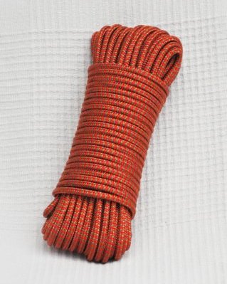 Djembe PES rope 5 mm Herringbone Red / brass 20 m