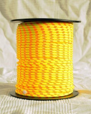 Djembe PES rope 6 mm Fluo yellow / orange 100 m