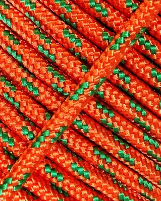 Reinforced djembe drum rope 4 mm Copper / Green 10 m